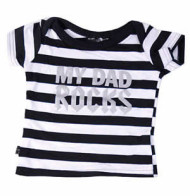 Dad Rocks Stripey Baby T Shirt