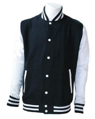 Navy and White Varsity Jacket