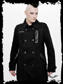 Elegant jacket with leather appliqué