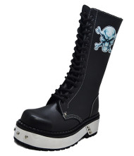 Angry skull punk boot