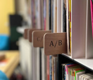 Record dividers wood